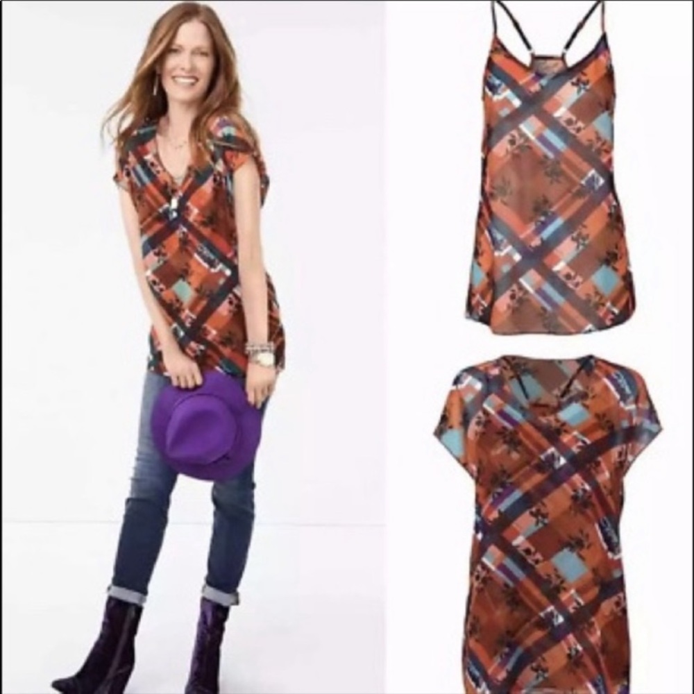 ⭐️ Cabi 3773 Lattice Top Two Piece Sheer Size Small